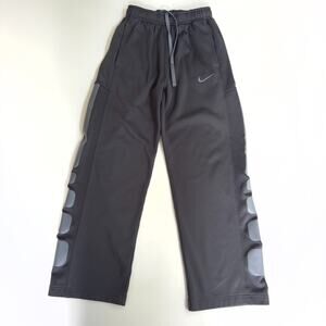 Nike Elite Youth L Gray Basketball Pants Boys Girls Large Baggy Athletic Joggers